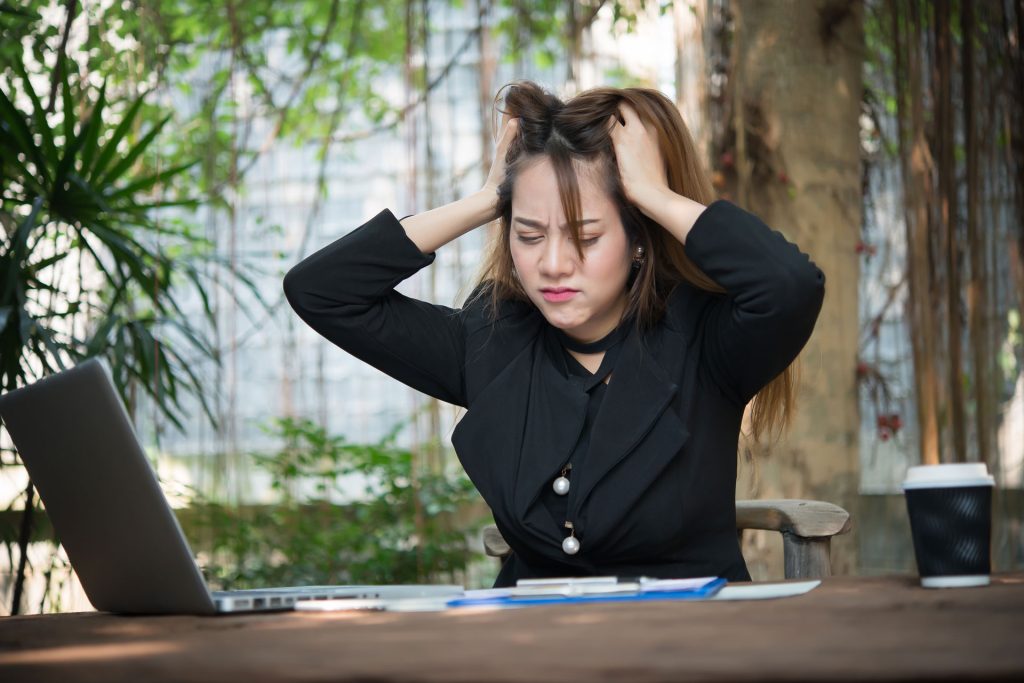 Stressed woman.