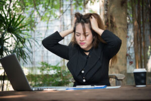 Stressed woman.