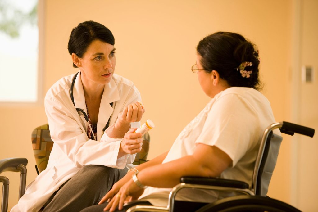 Patient with chronic disease in nursing home.