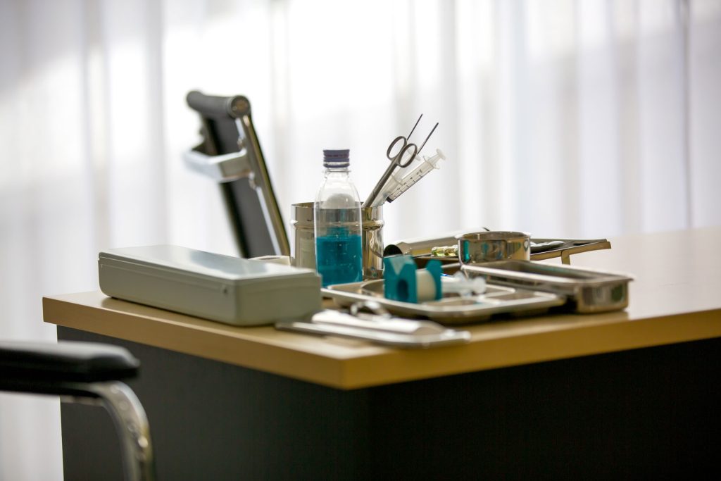 Clinic consulting healthcare equipment.