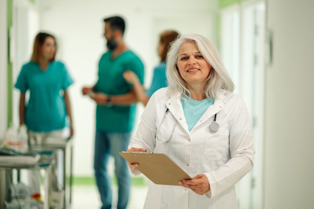 Female doctor.