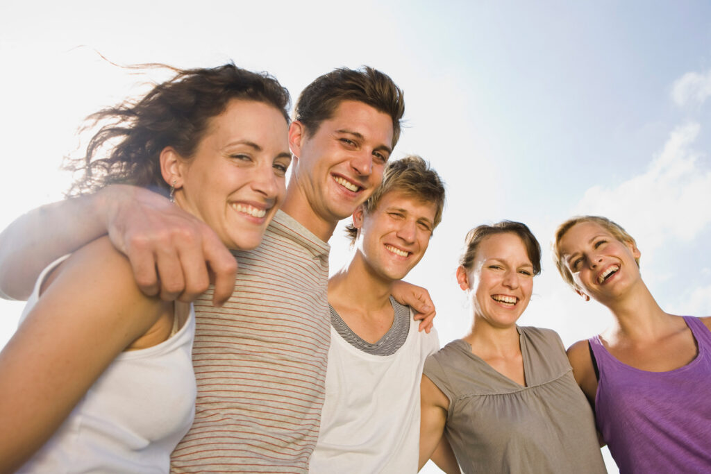 Healthy group of friends.